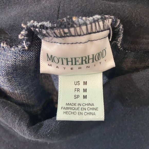 Motherhood Maternity Flare Distressed Pull-on Stretch Jeans Blue‎ Women Medium - Picture 3 of 8